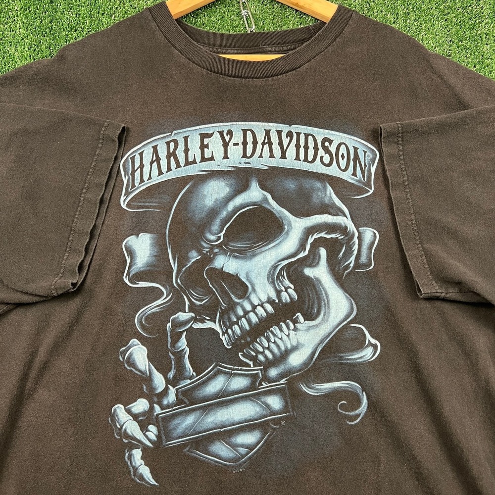 Harley-Davidson T-Shirt Mens 2XL Black Boswells Nashville Skull Graphic TN